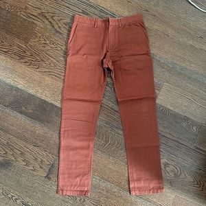 Frank And Oak Burnt Orange Pants
